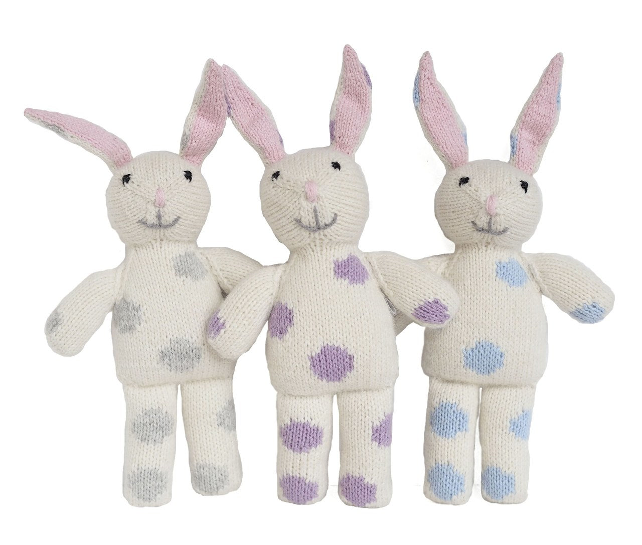 Bunnies with Pastel Spots - set of 3
