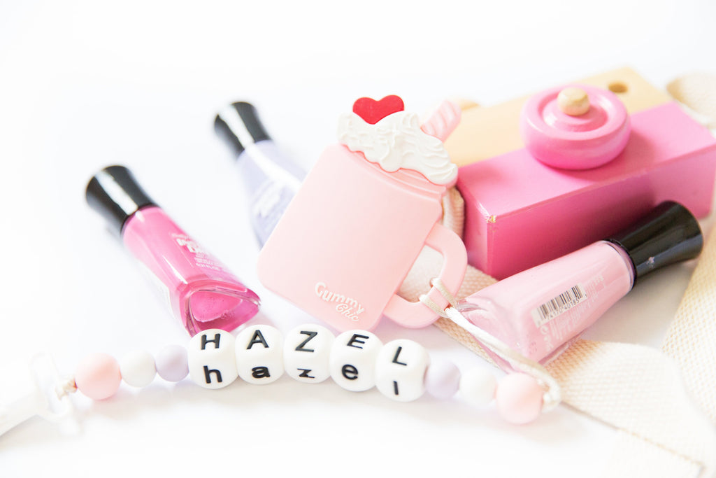 Customizable Milkshake Baby Teething Toy with Multi-Use Clip