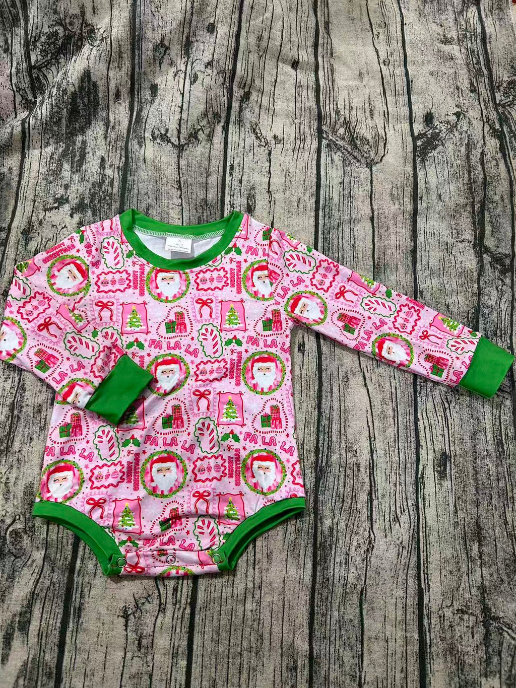 Fa la la pink and green long sleeve Leo