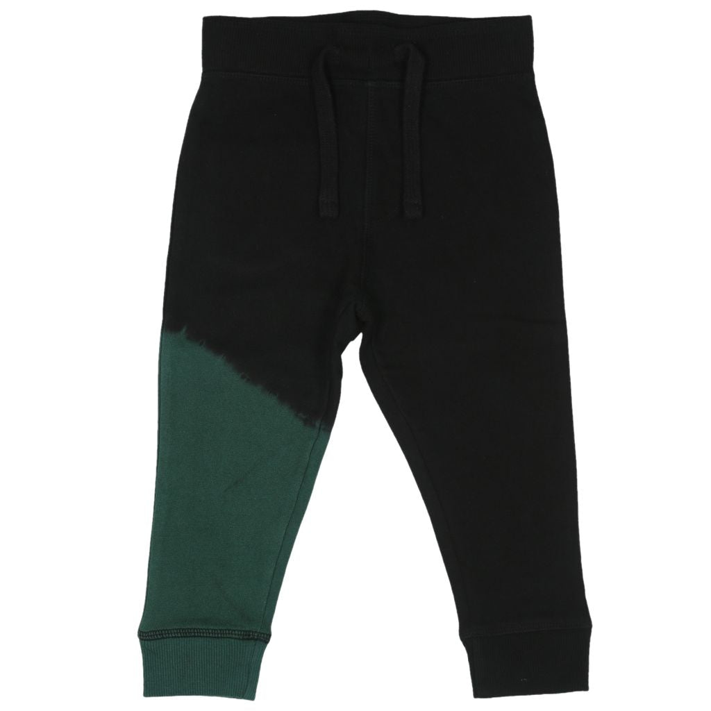 Kids Diagonal Dip Dye Jogger - Black/Hunter