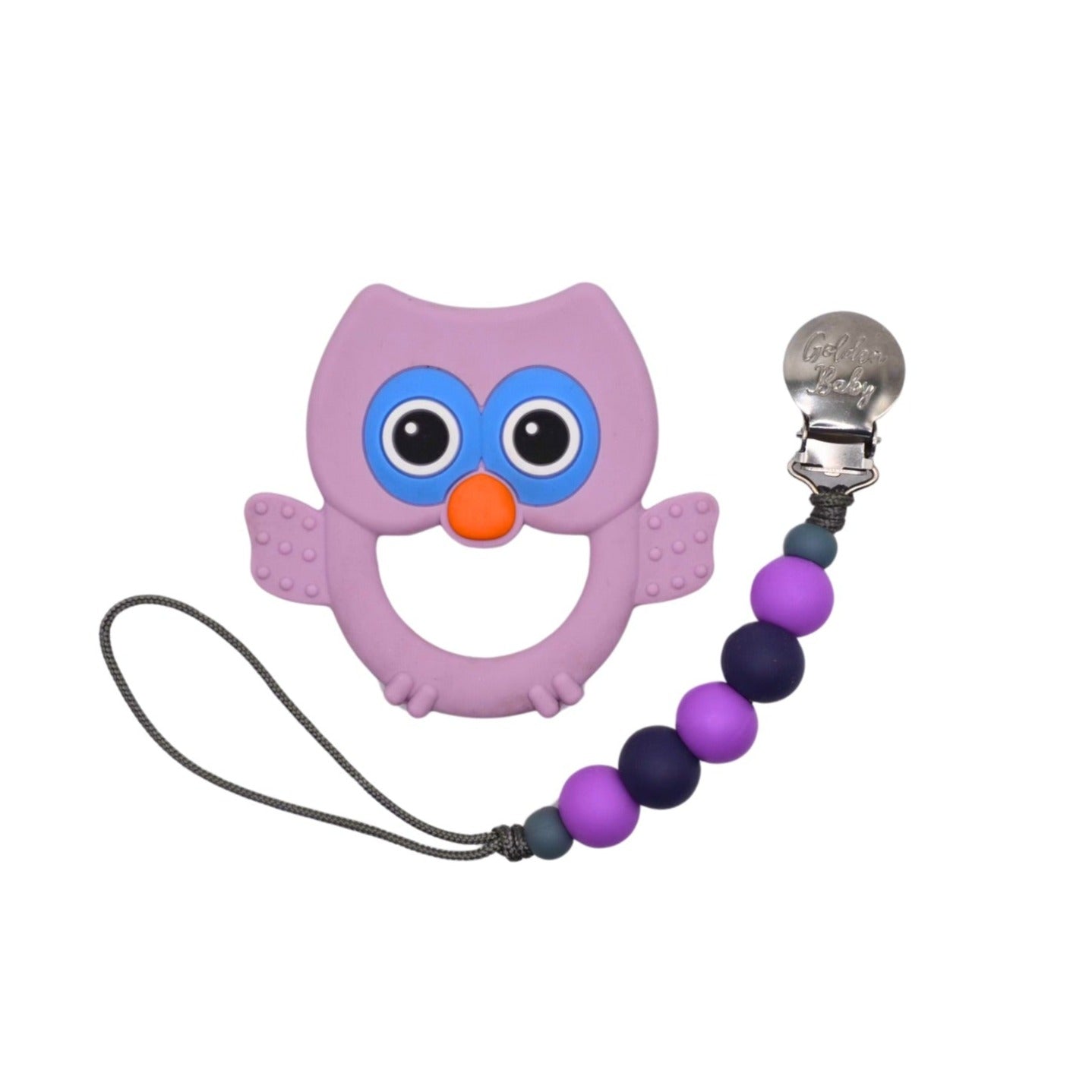Owl Teether Set // Purple