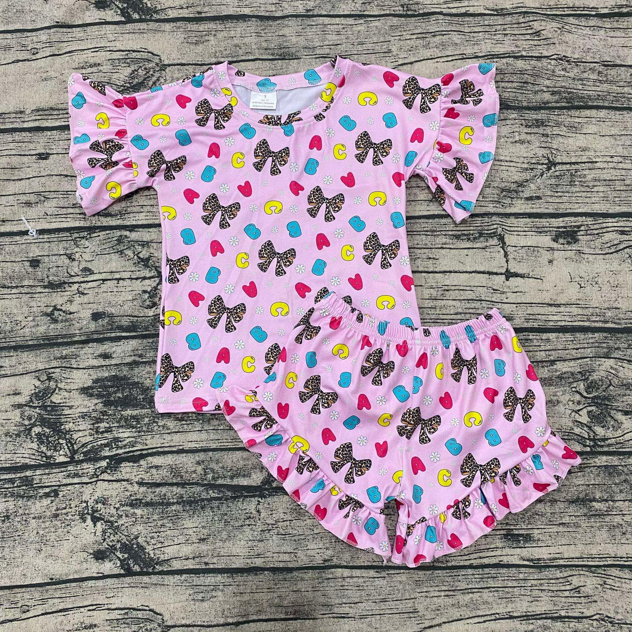ABC ruffle top set