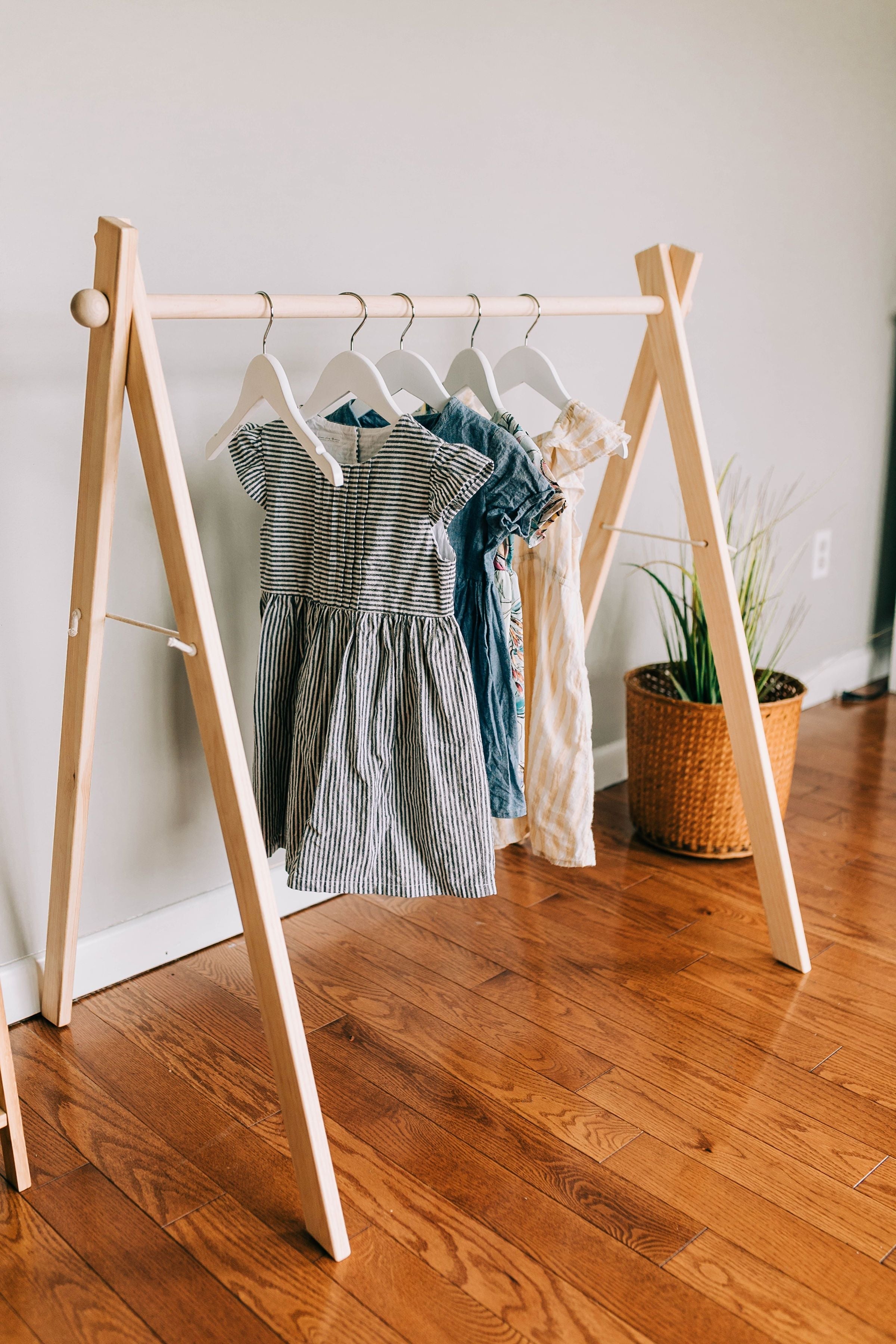DISCOUNTED/flawed   Wooden Clothing Rack