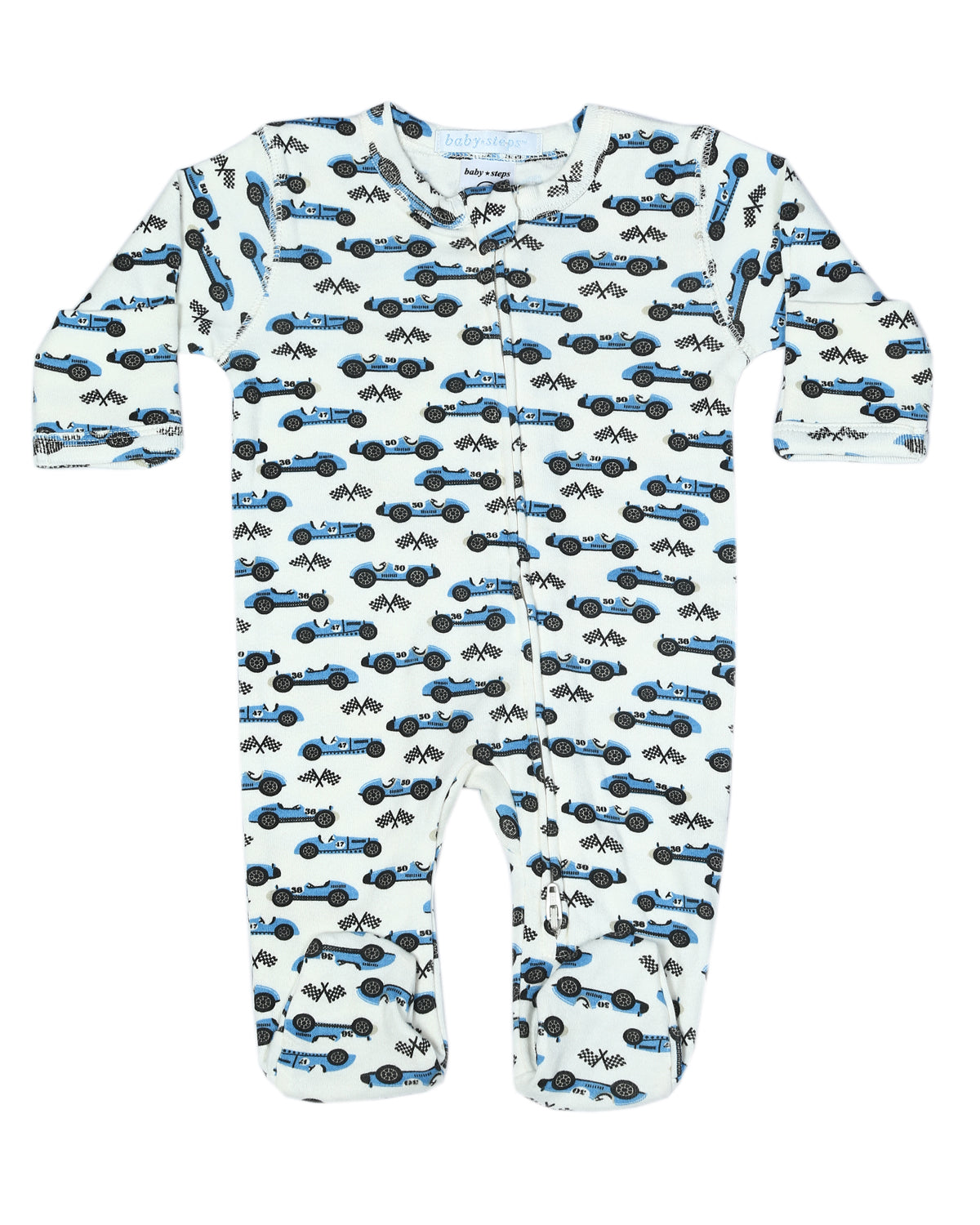 Baby Zipper Footie - Raceway