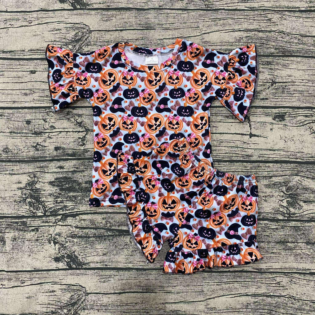 Glitzy pumpkin ruffle set