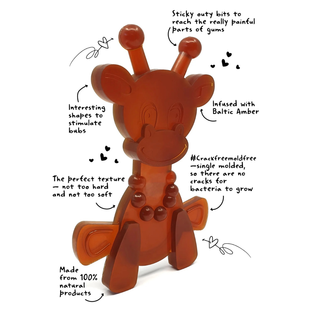 The Little Bamber - Natural Rubber & Baltic Amber Teething Toy