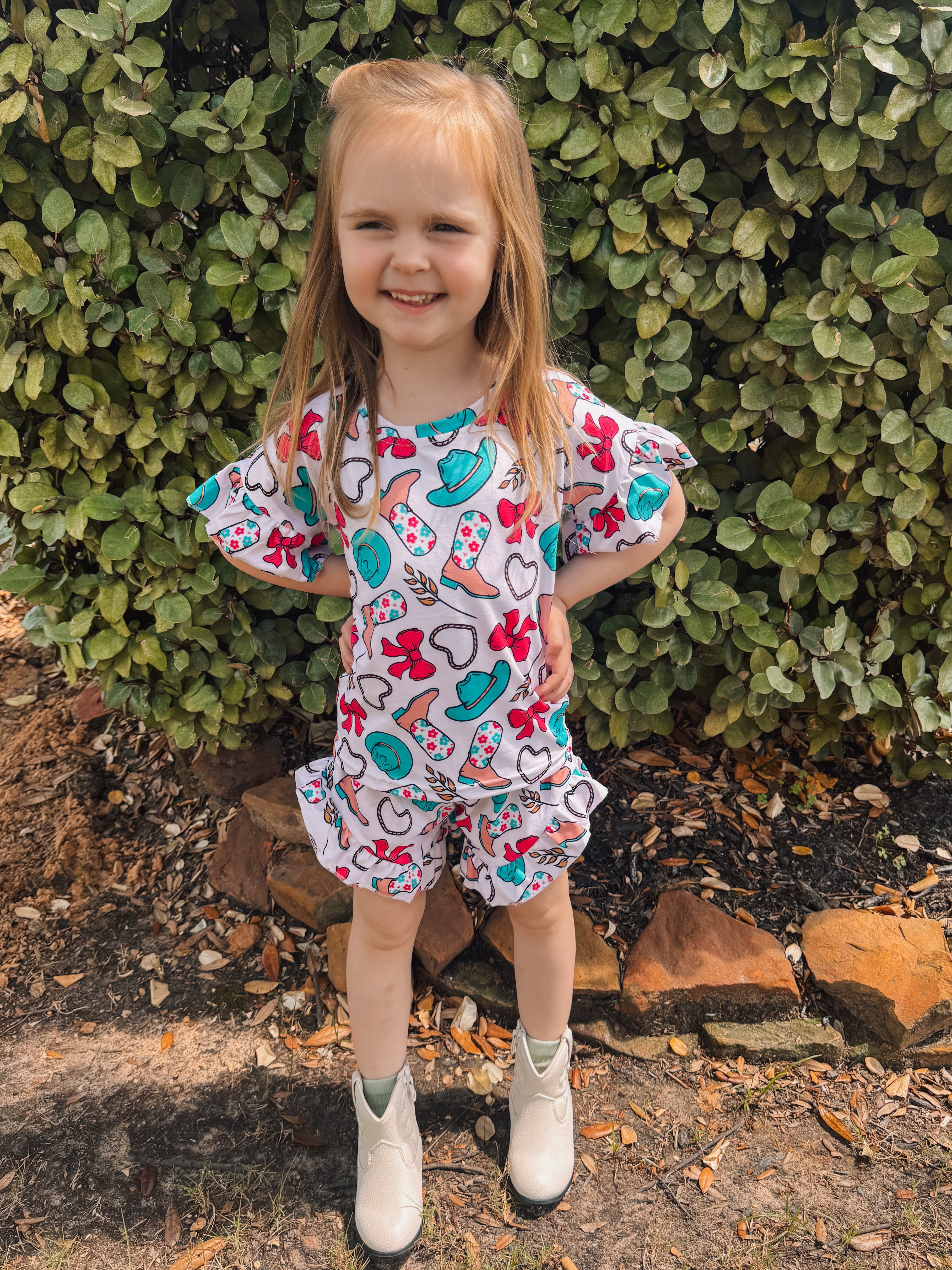 Howdy USA ruffle top set