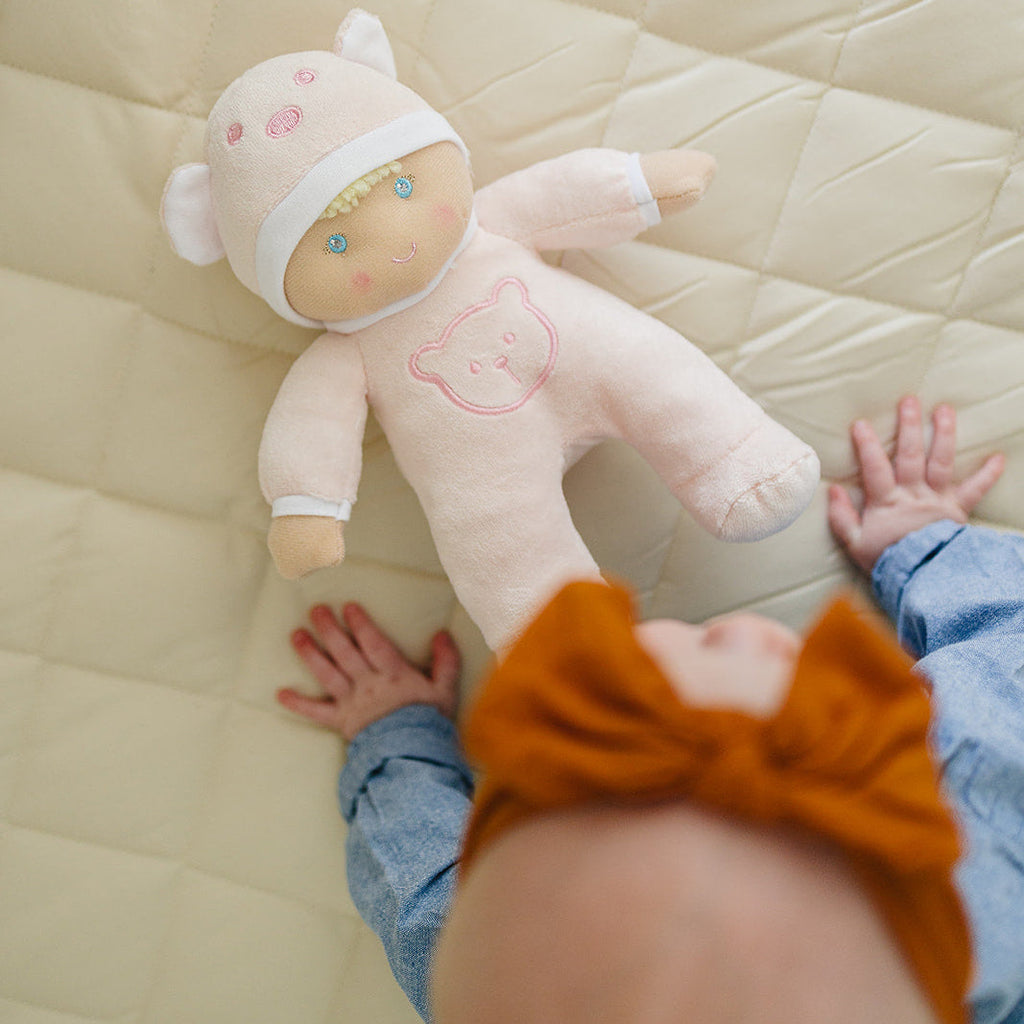 My First Baby Girl Doll in Pink with Rattle
