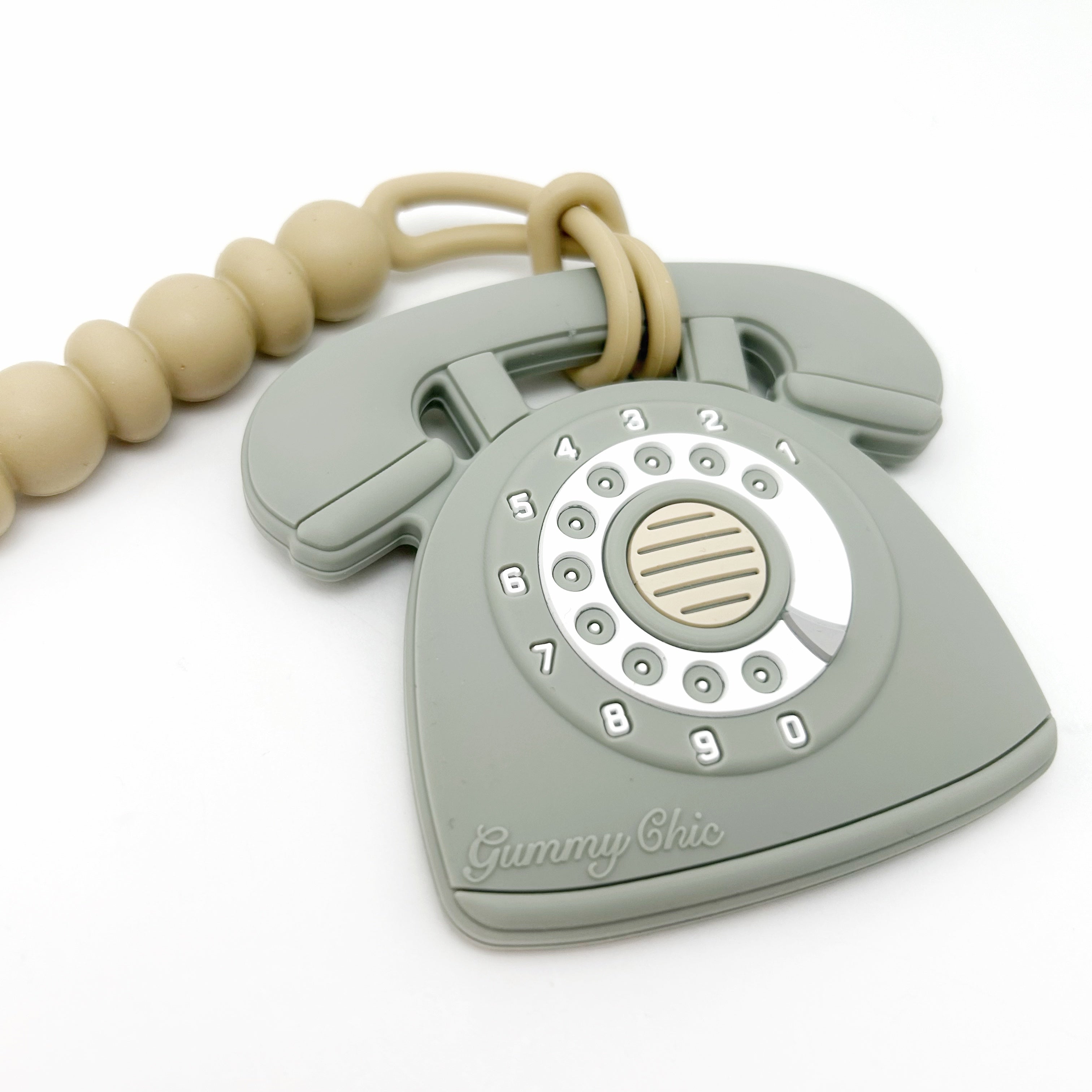 Gummy Chic Cool Baby Teether: Rotary Dial Phone Design