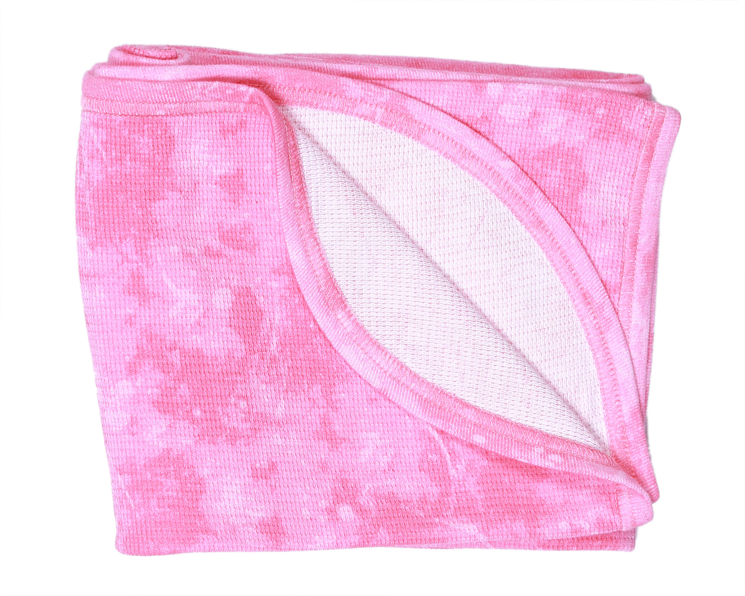 Baby Thermal Tie Dye Blanket - Pink Burnout