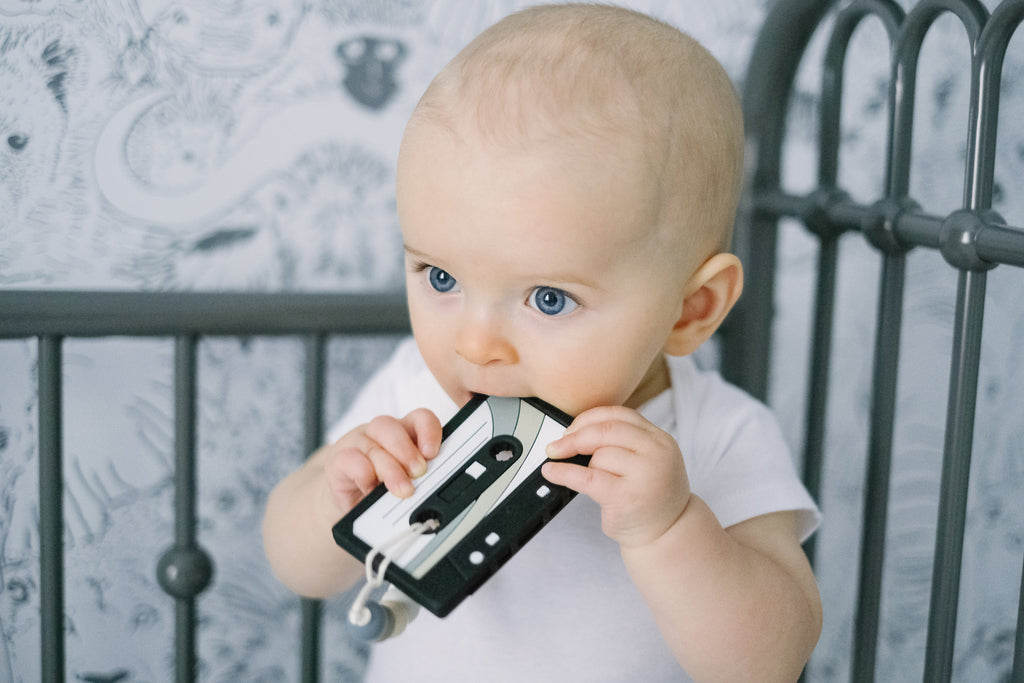 Cassette Mix Tape Teether: Retro 80s & 90s Vibes for Teething Relief