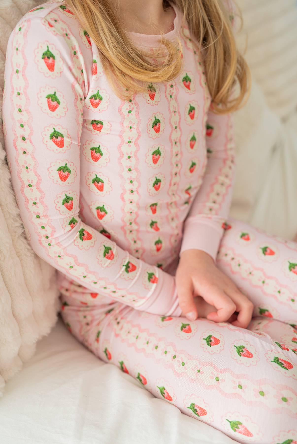 Strawberry Stripe | Two Piece Pajama Set