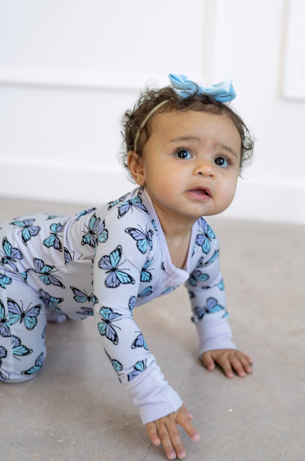 Purple Butterflies Zippy | Convertible Bamboo Zip-Up Romper PJ 🦋💜