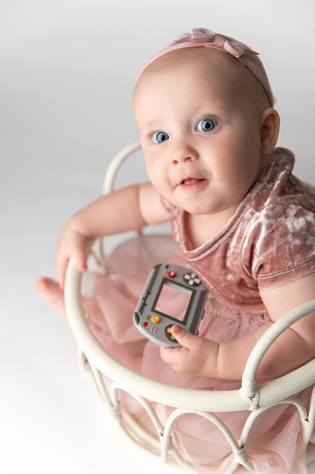 Gummy Chic Video Game Silicone Teether: Nostalgic & Safe Choice
