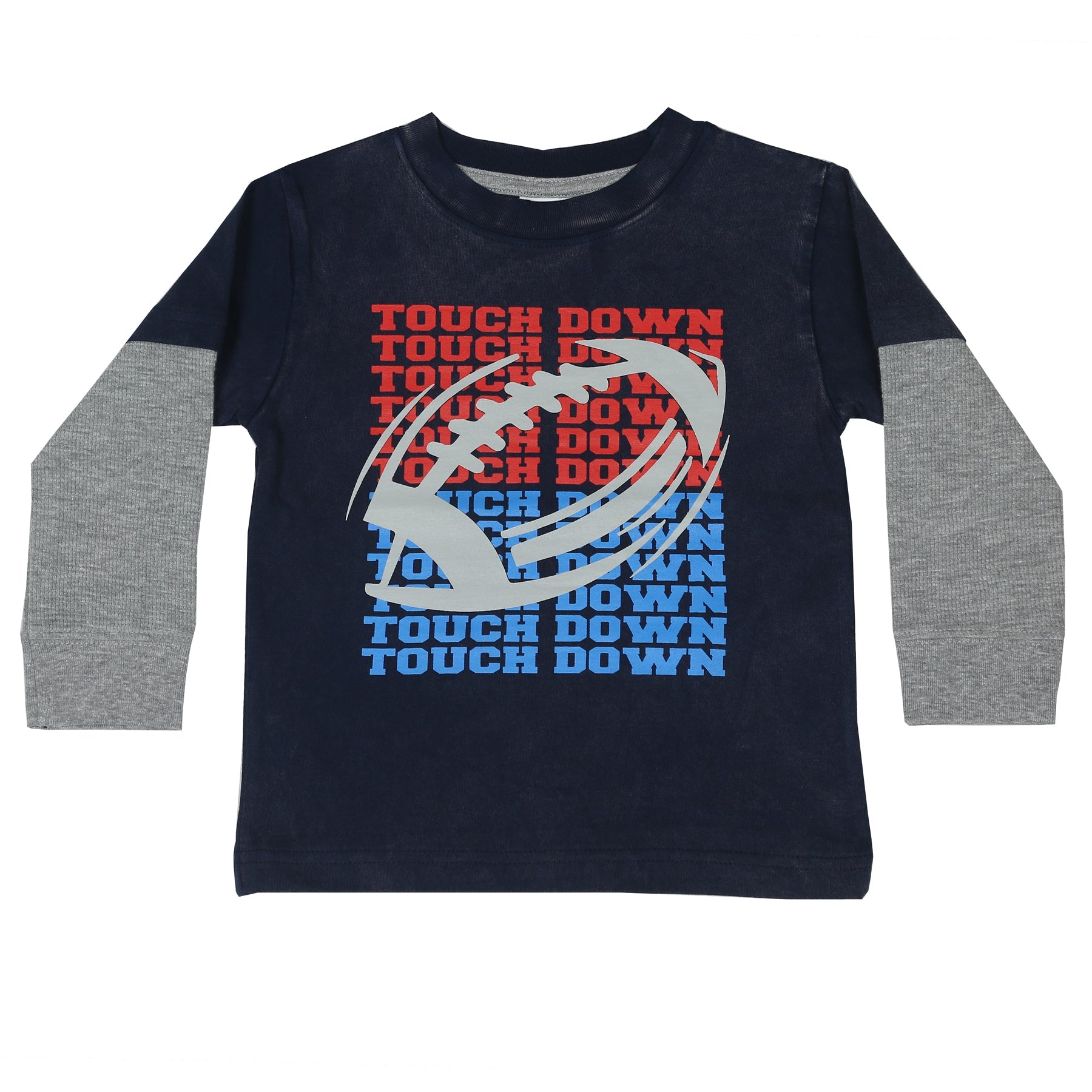 Kids Long Sleeve Enzyme 2Fer Tee - Touch Down