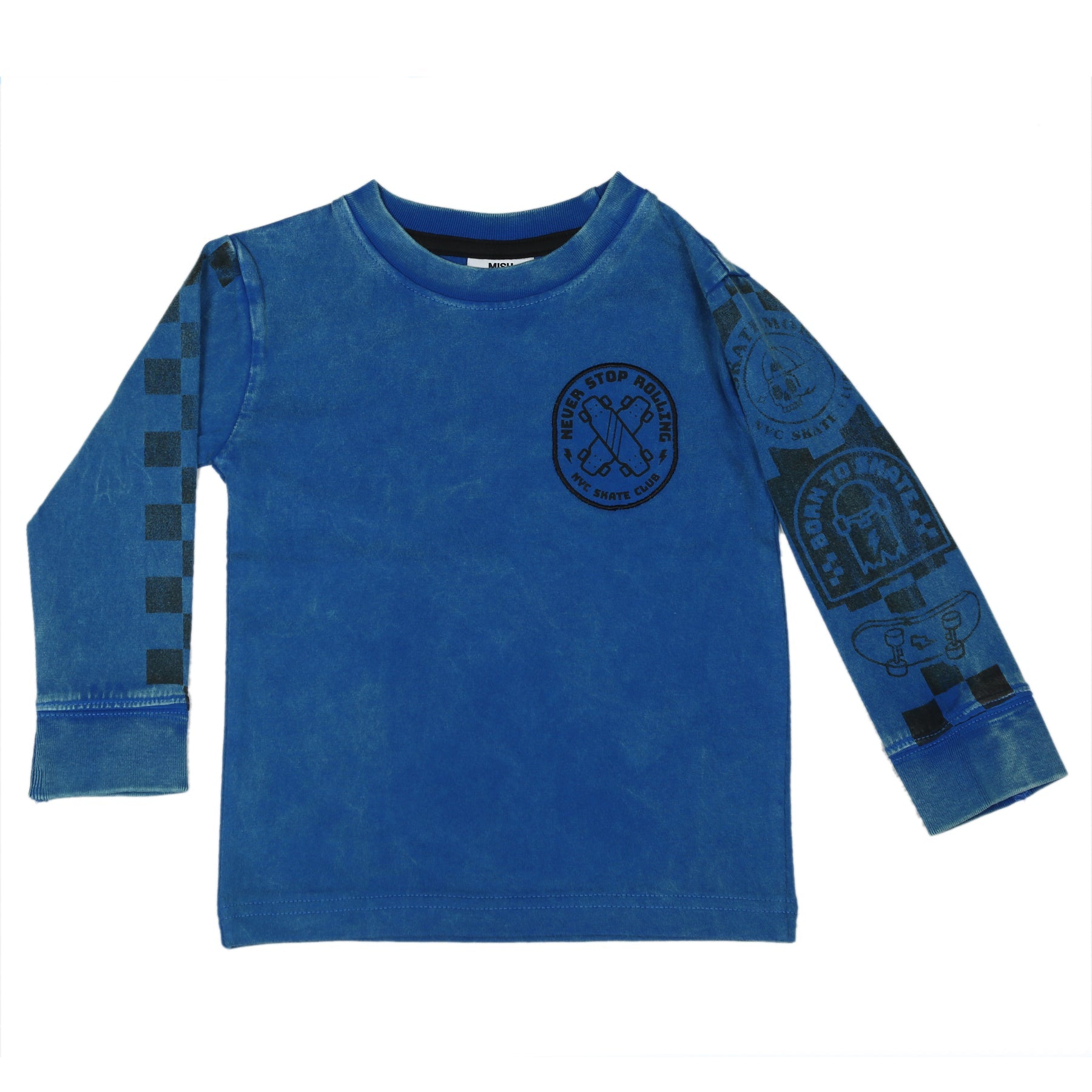 Kids Long Sleeve Enzyme Shirt - Skate Patch
