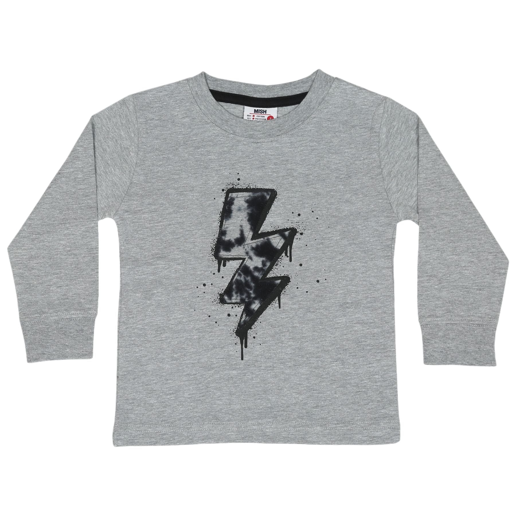Kids Long Sleeve Shirt - Tie Dye Bolt