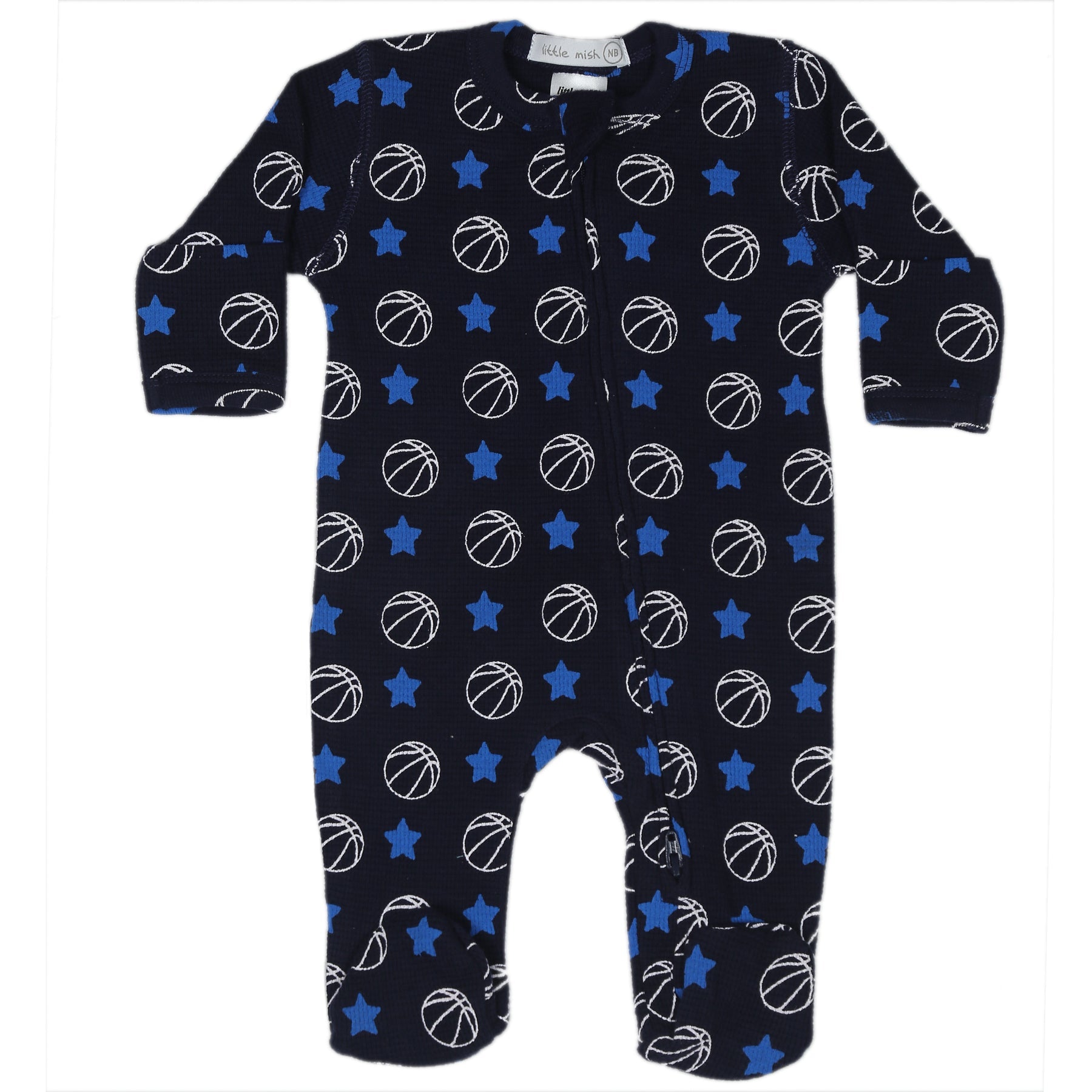 Baby Thermal Zipper Footie - Basketball Champions