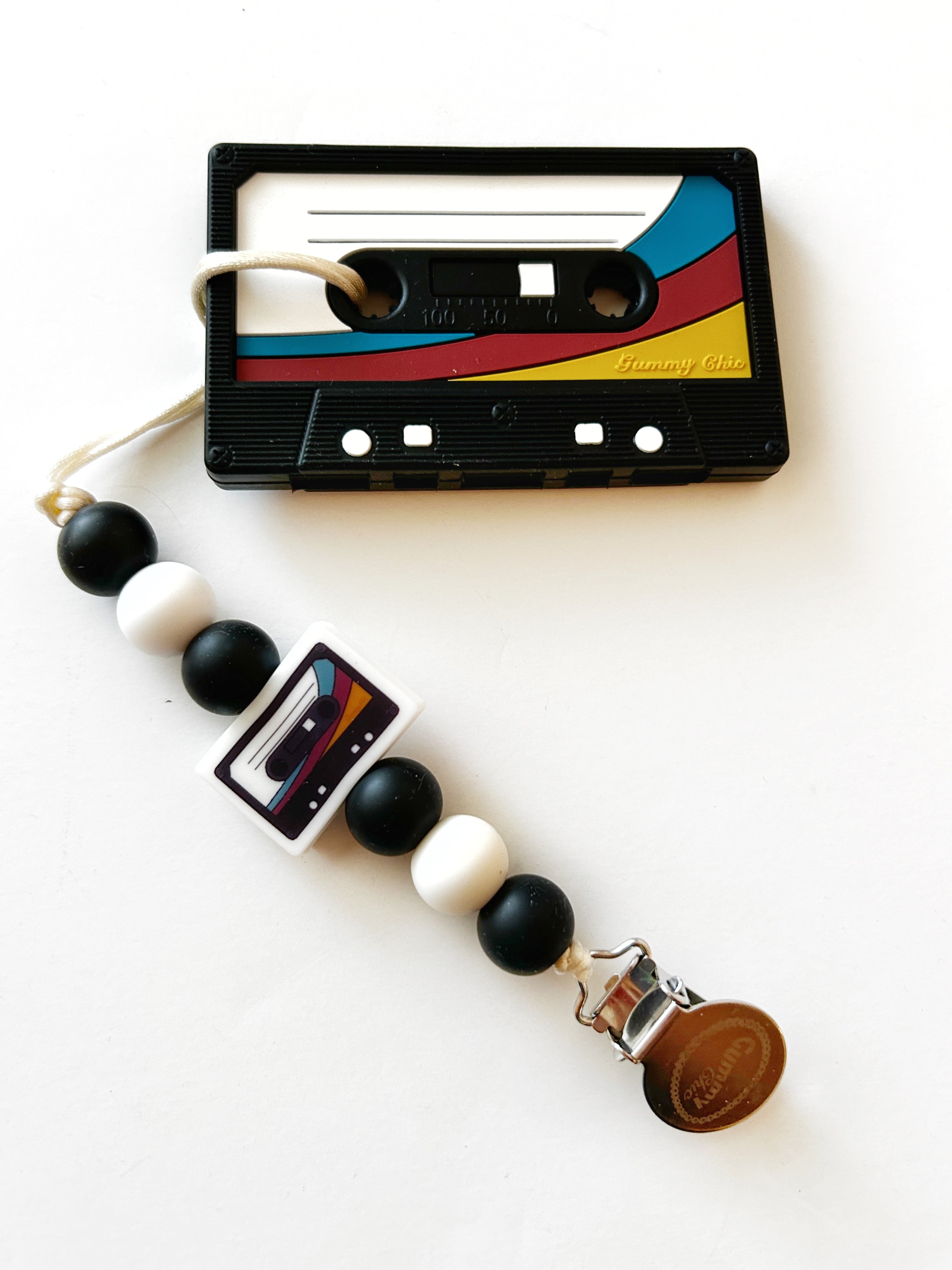 80's & 90's Inspired Limited Edition Cassette Baby Teether: Safe & Stylish Teething Aid
