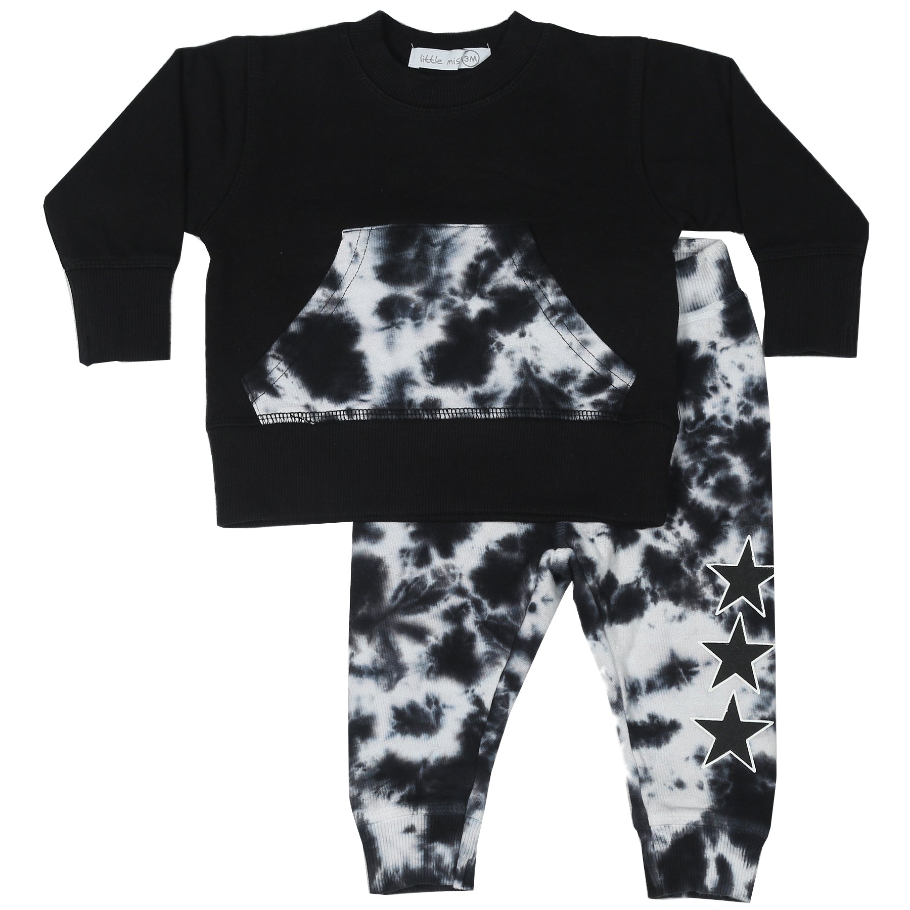 Baby Sweat Set - Black Tie Dye