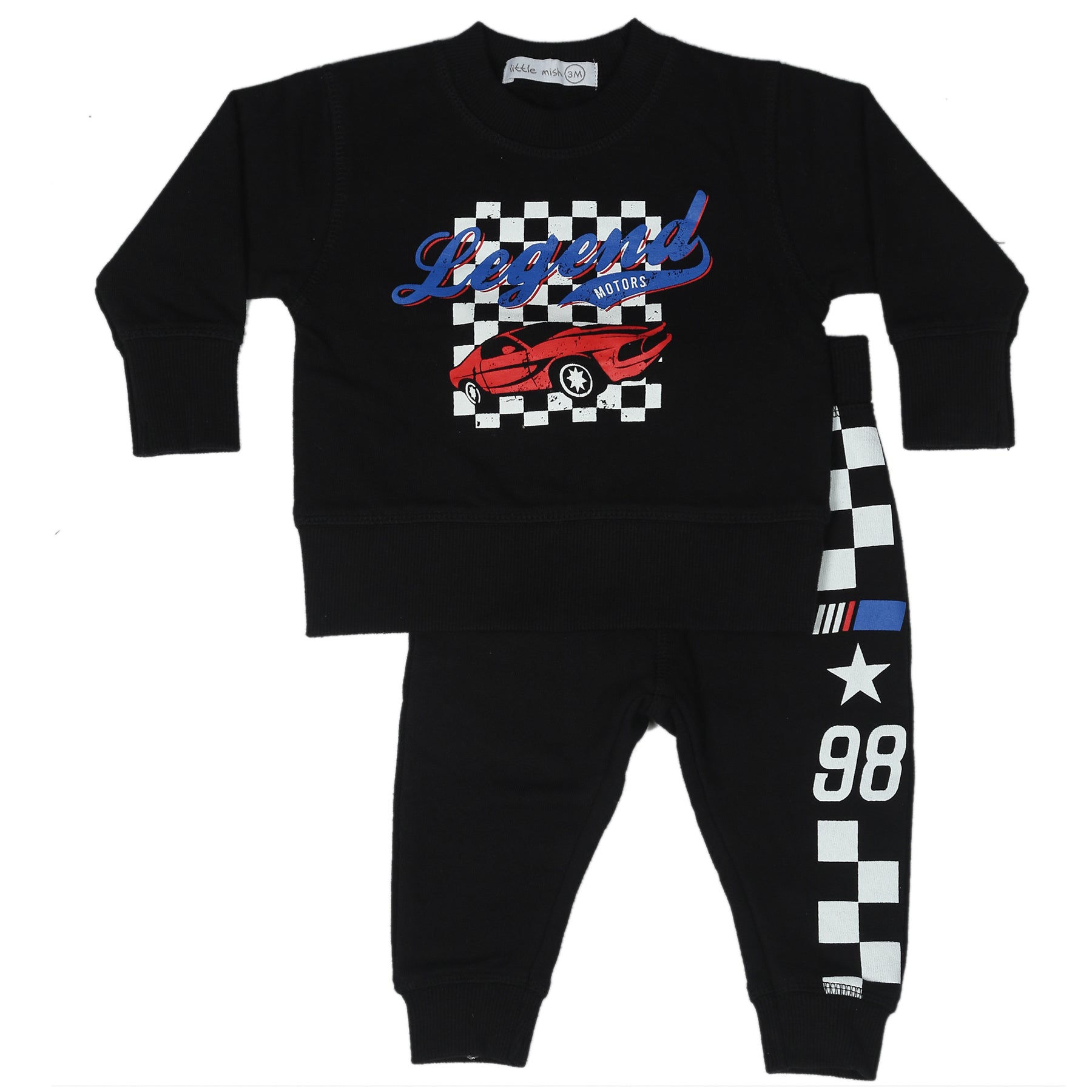 Baby Sweat Set - Racer Check