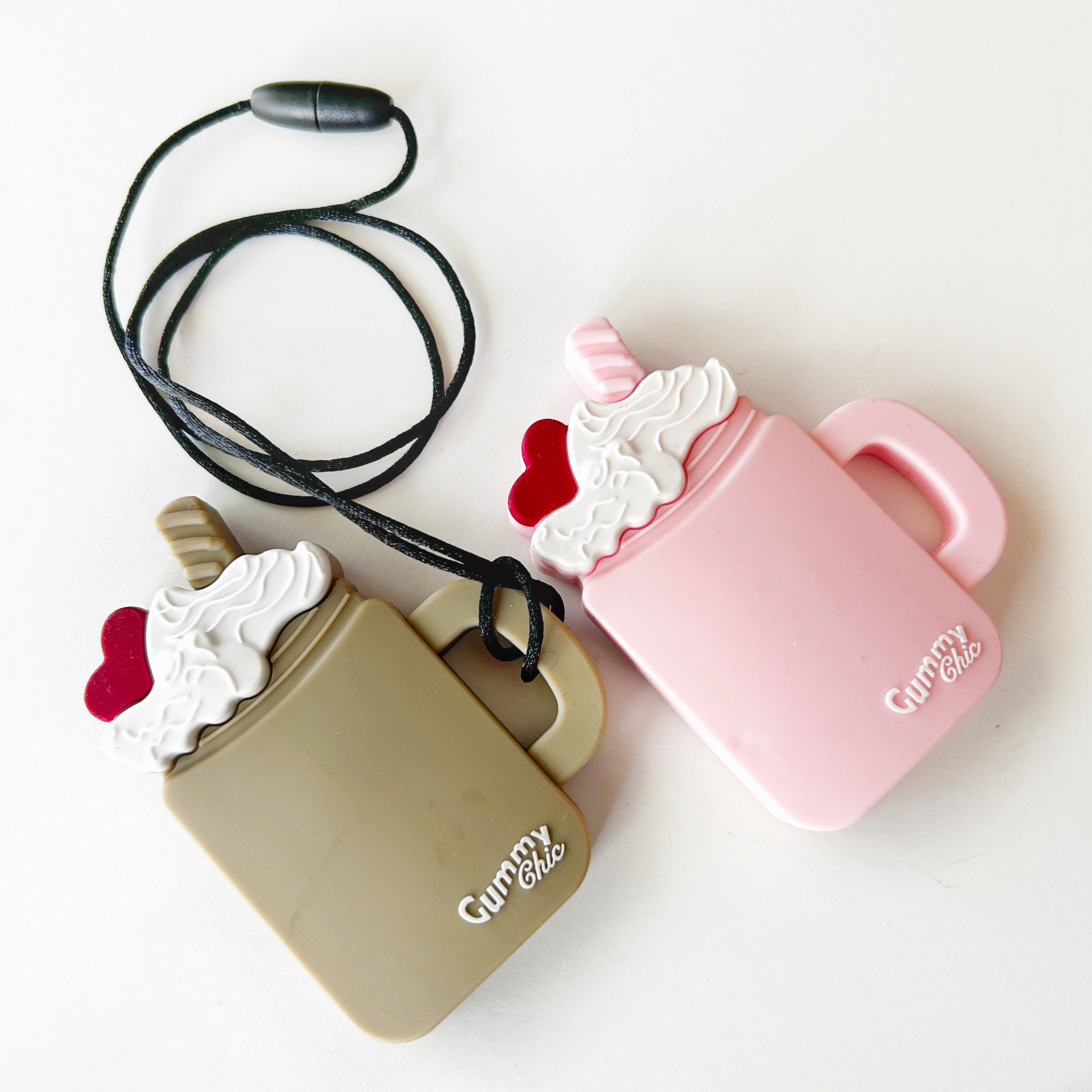 Food Grade Silicone Milkshake Sensory Pendant: Safe Chewing Fun Necklace