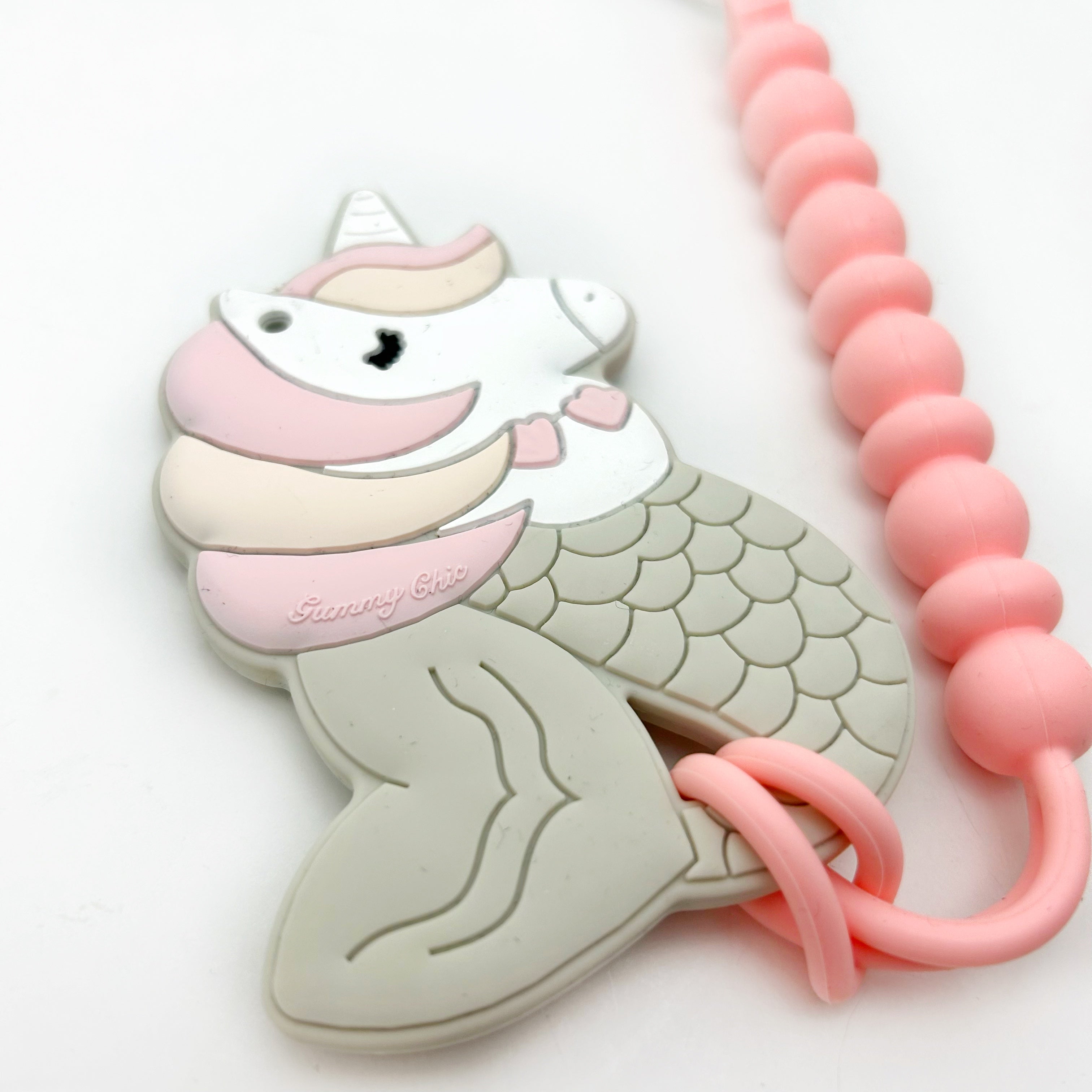 Mermicorn Clip on Teether - Food Grade Silicone Teether for Kids