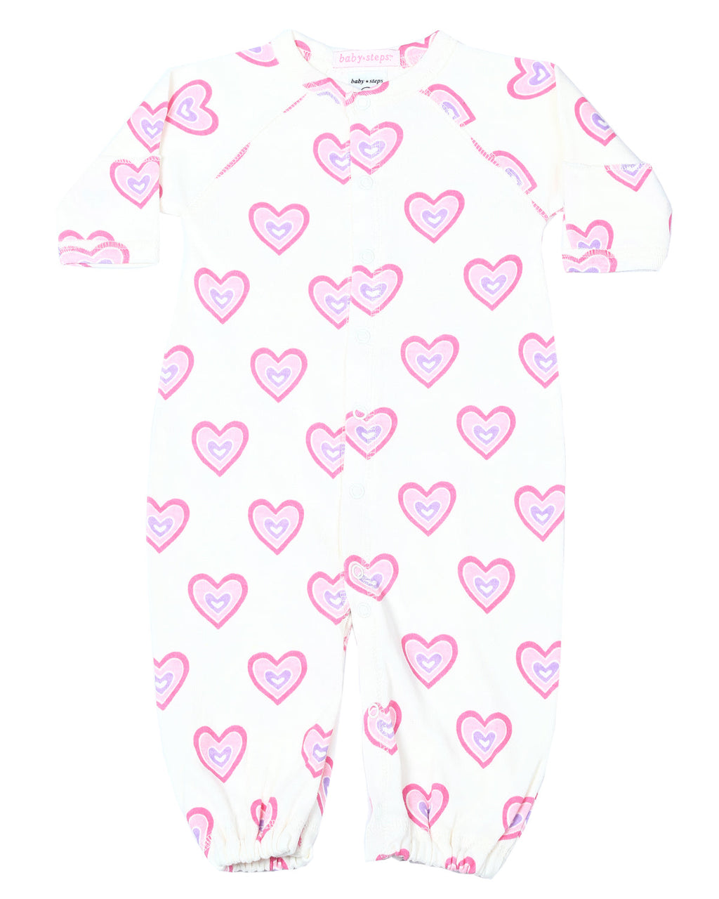Baby Converter Gown - Soft Hearts