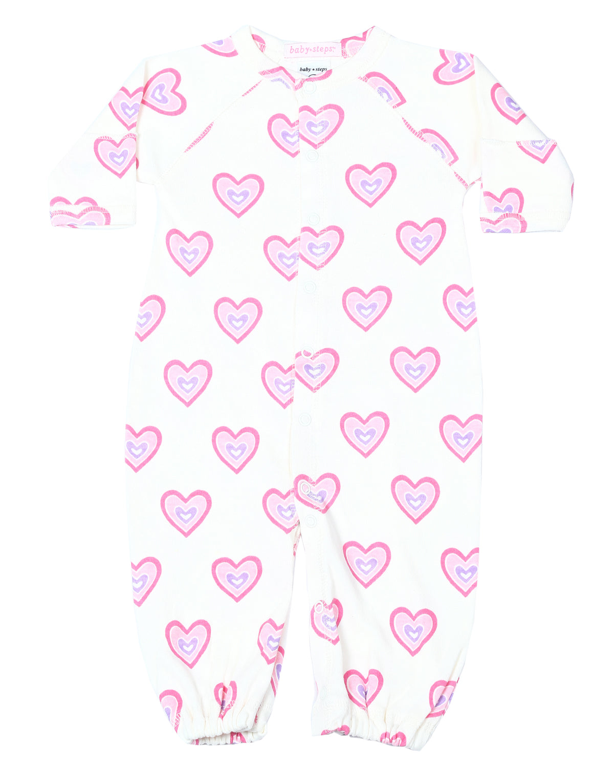 Baby Converter Gown - Soft Hearts
