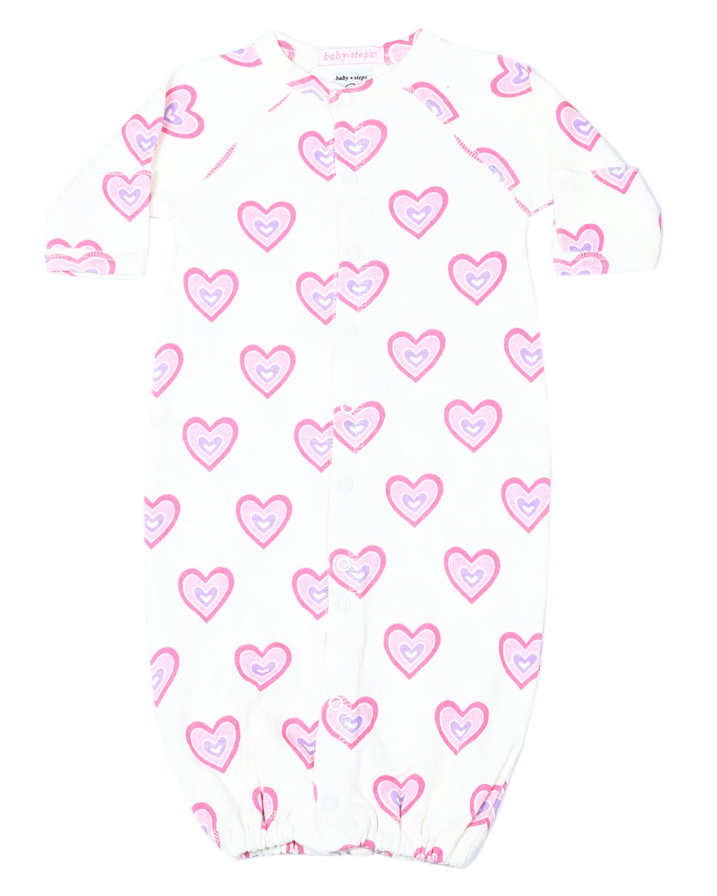 Baby Converter Gown - Soft Hearts