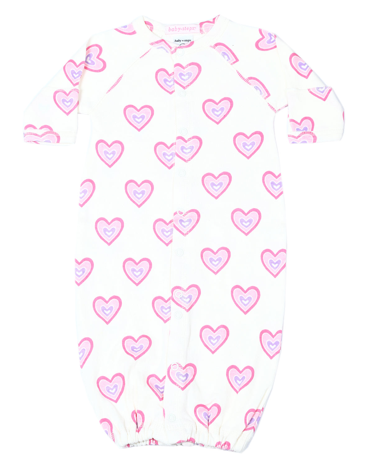 Baby Converter Gown - Soft Hearts