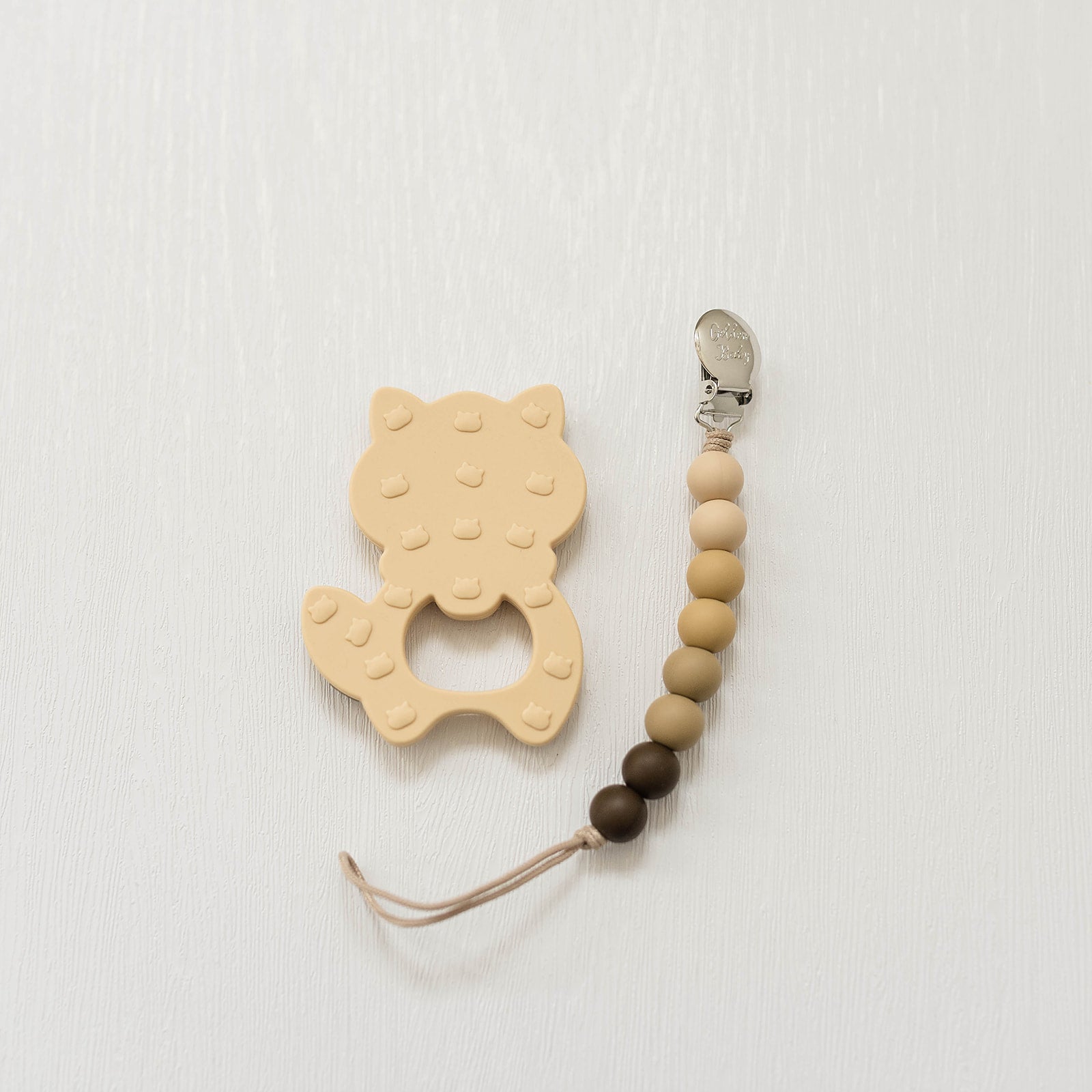 Raccoon Teether Set // Brown