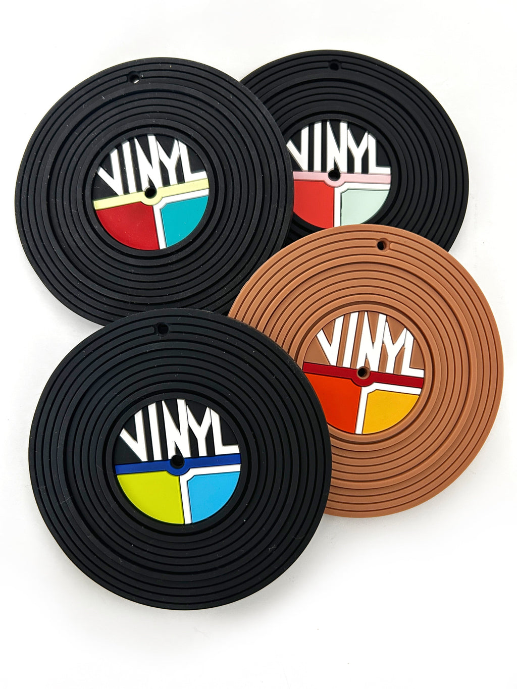 Silicone Baby Teether Toy: Vinyl Record with Clip - Gummy Chic Exclusive