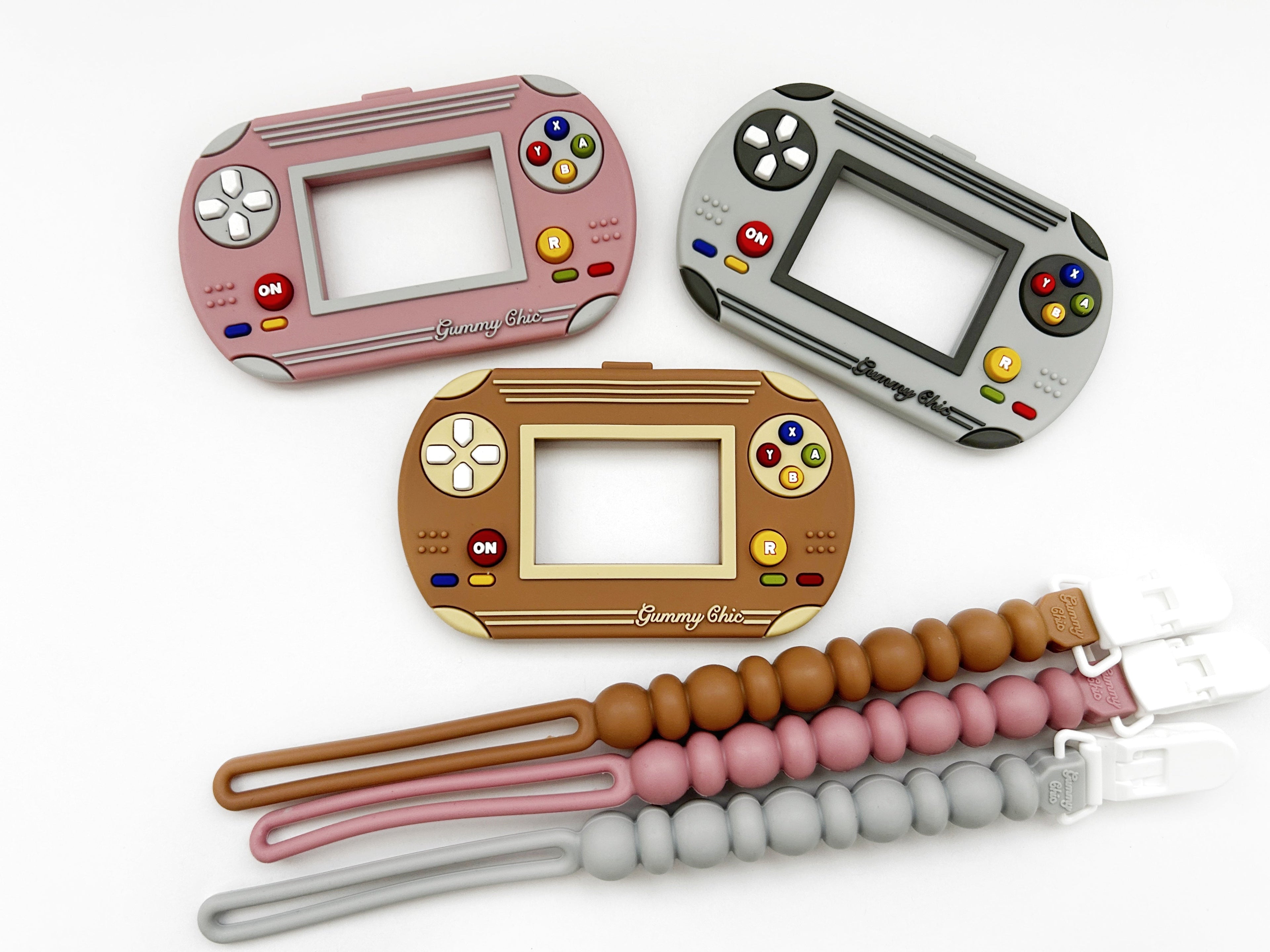 Gummy Chic Video Game Silicone Teether: Nostalgic & Safe Choice
