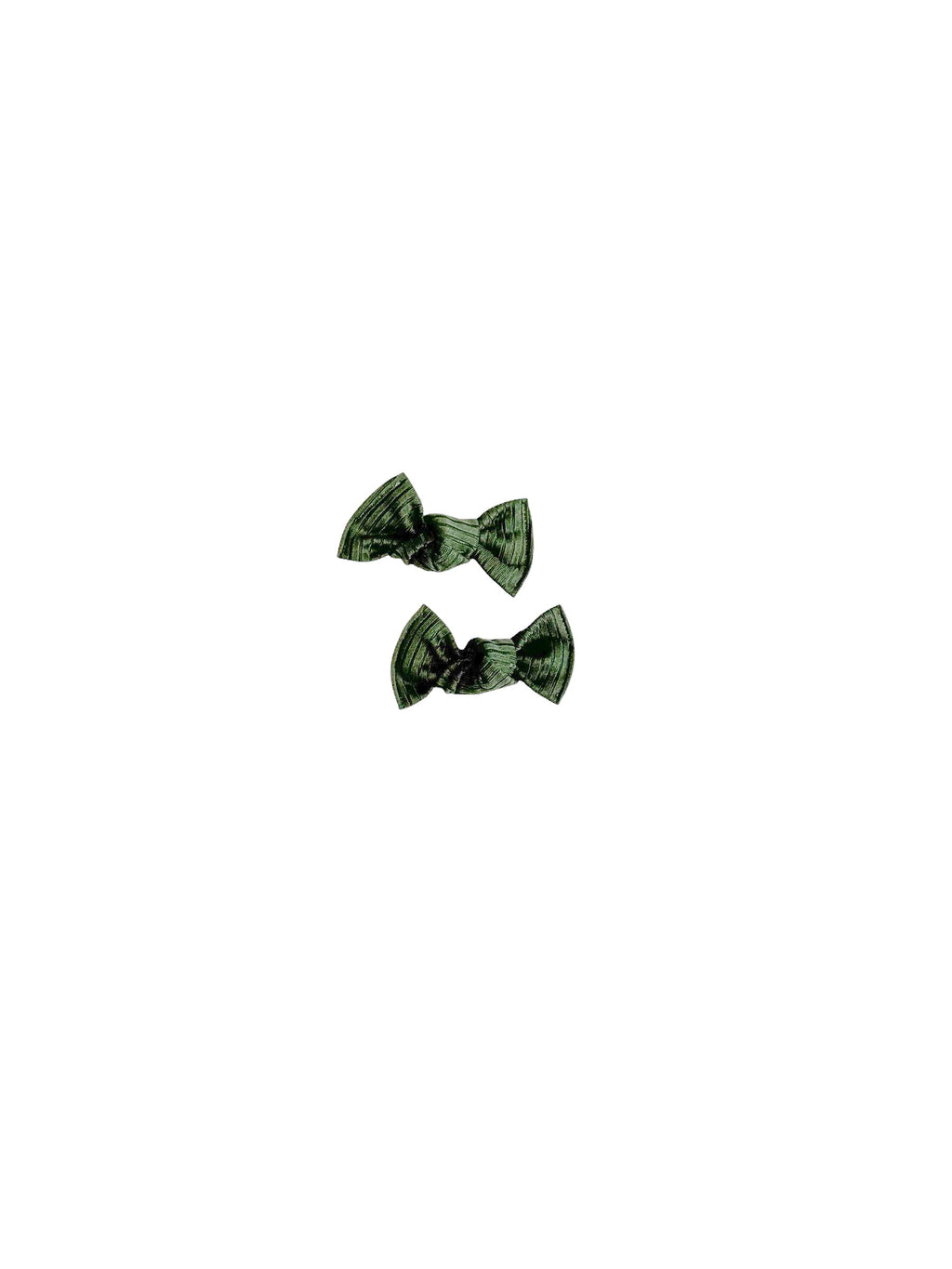 Olive Ribbed Knot Bow