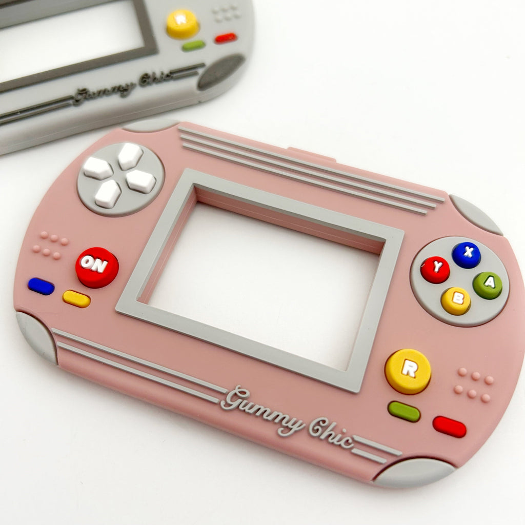 Gummy Chic Video Game Silicone Teether: Nostalgic & Safe Choice