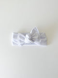 Bright White Velvet Headwrap