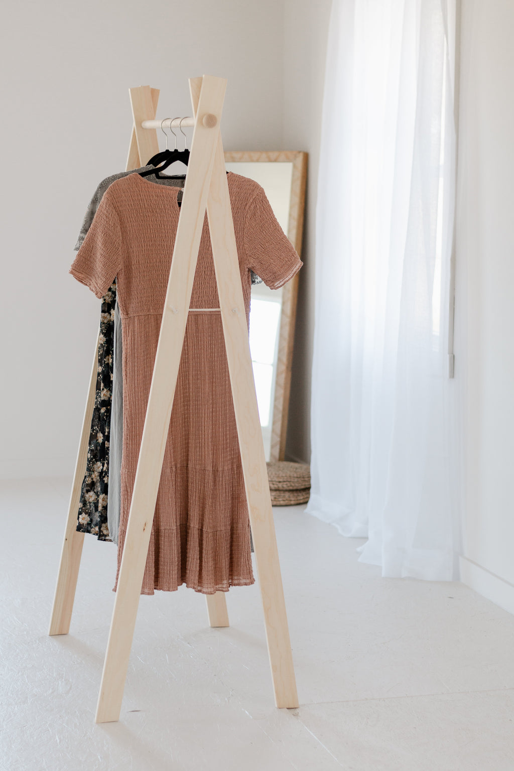 Large Wooden Clothing Rack