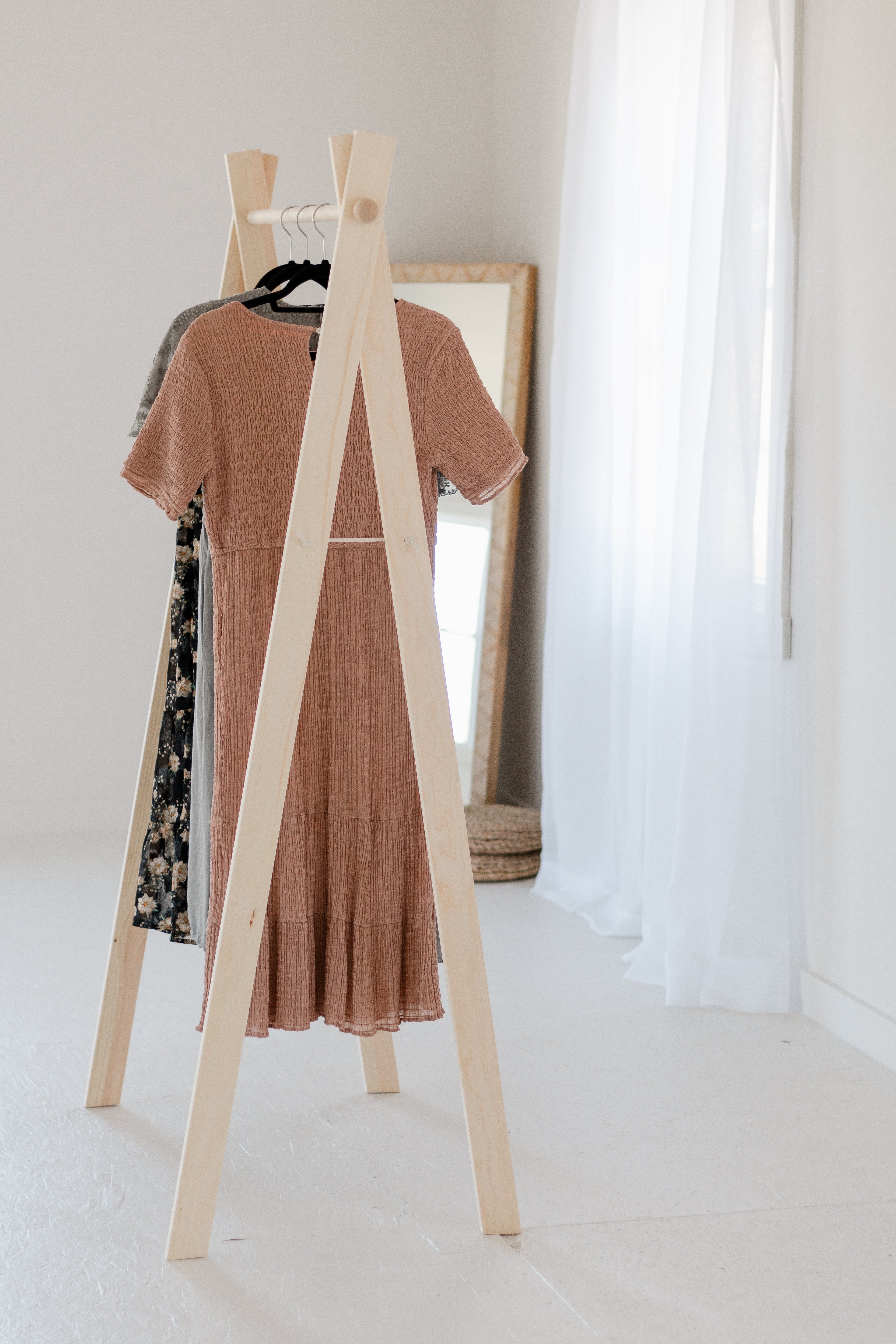 Large Wooden Clothing Rack