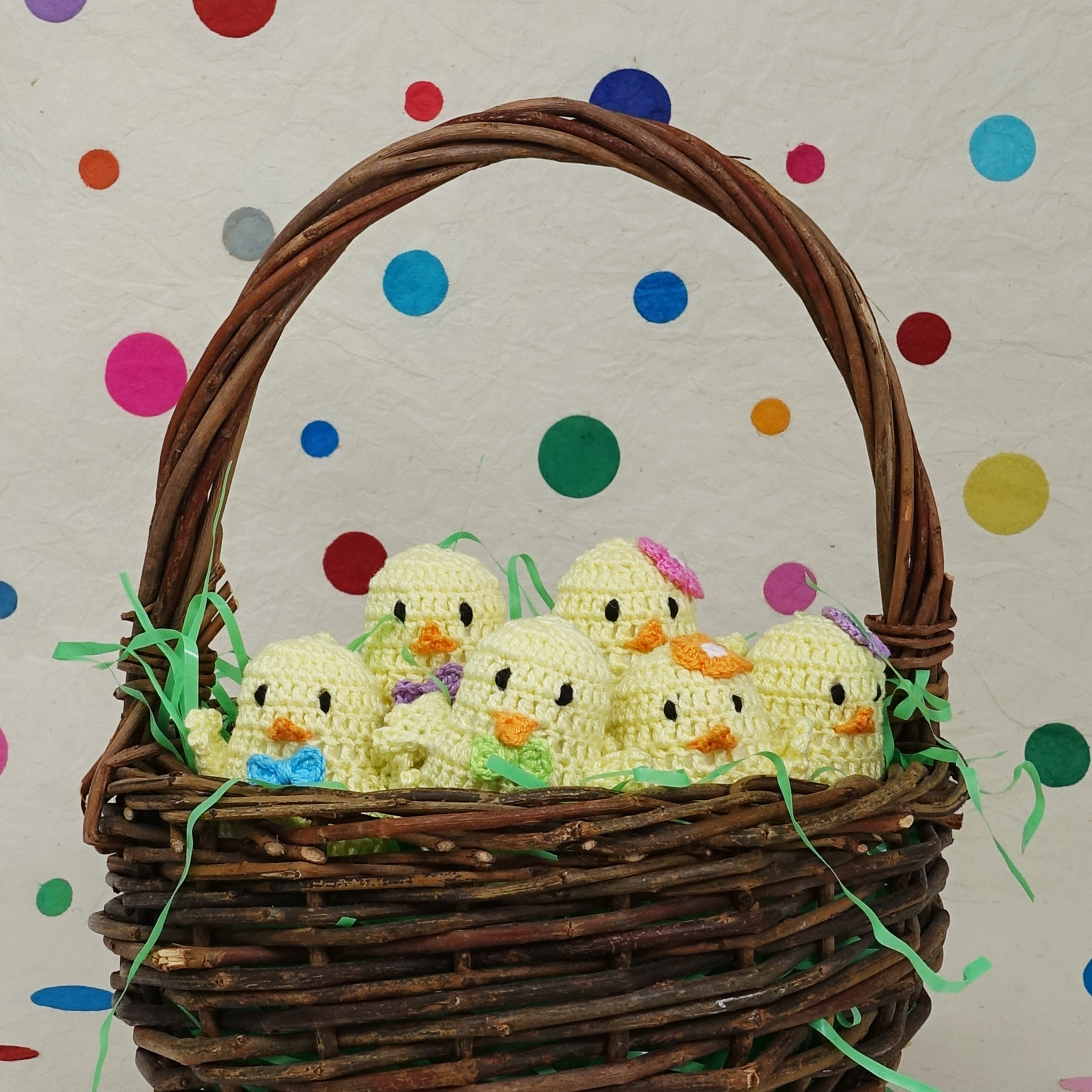 Crochet Easter Chick Ornaments - set of 6