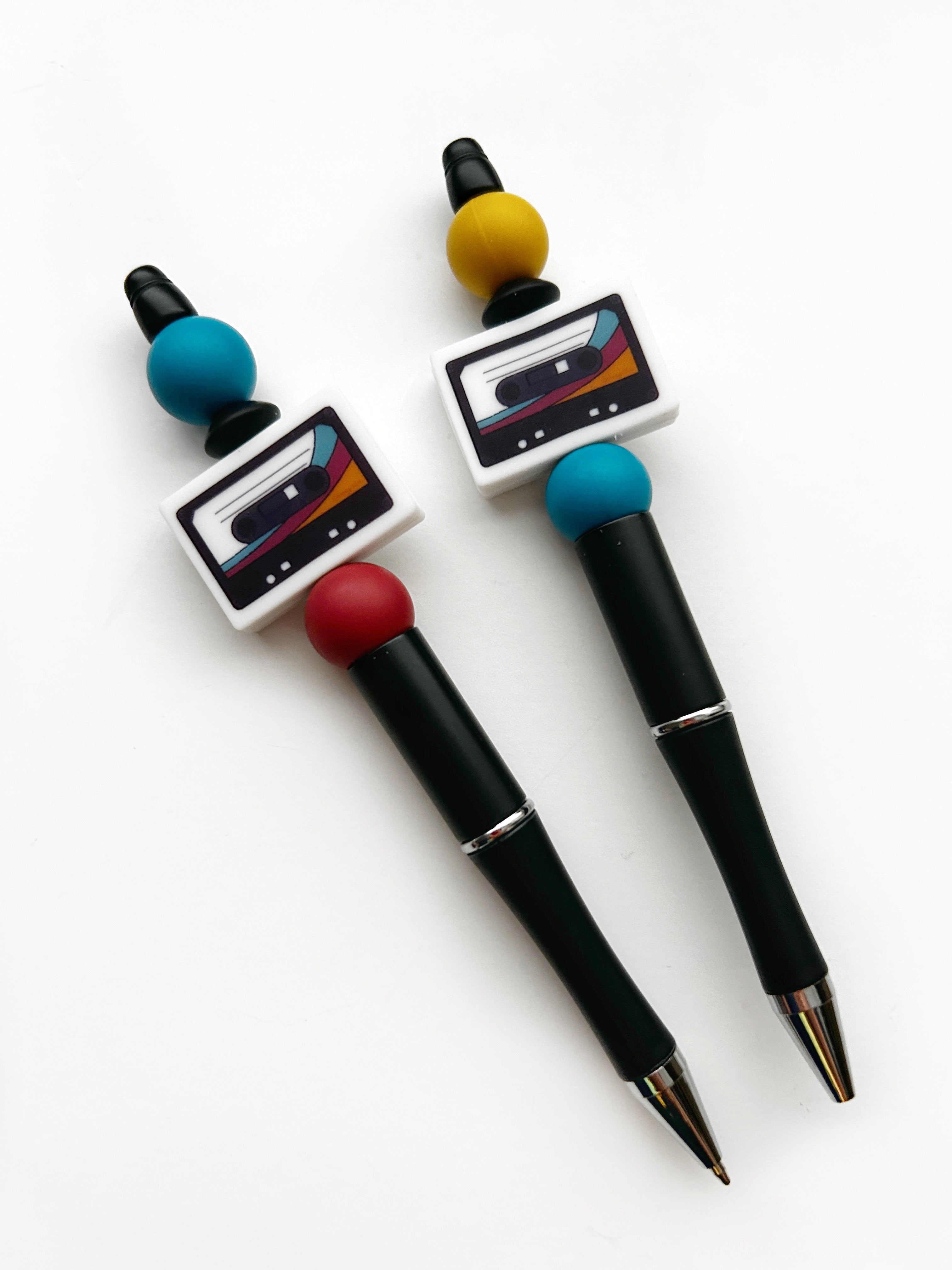 Beaded Pen Cassette Tape: Sensory Fidget Pen for Fun and Functionality