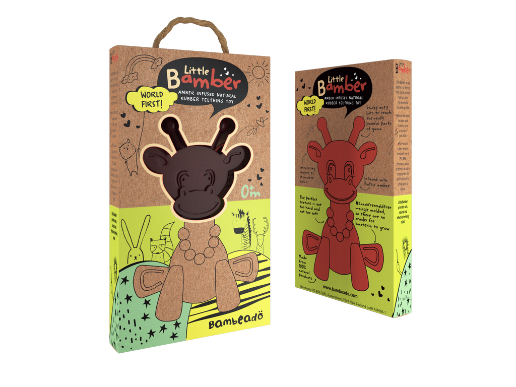 The Little Bamber - Natural Rubber & Baltic Amber Teething Toy
