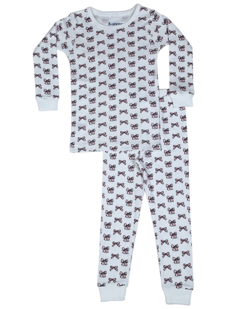 Kids Pajamas - Pink Bows