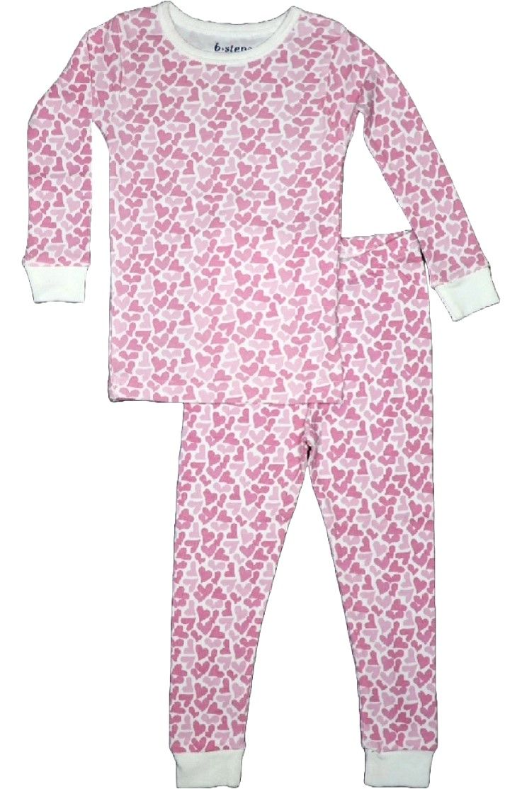 Kids Pajamas - Pink Hearts