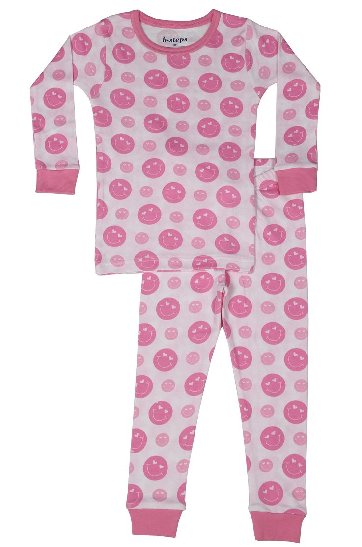 Kids Pajamas - Smiles on Pink