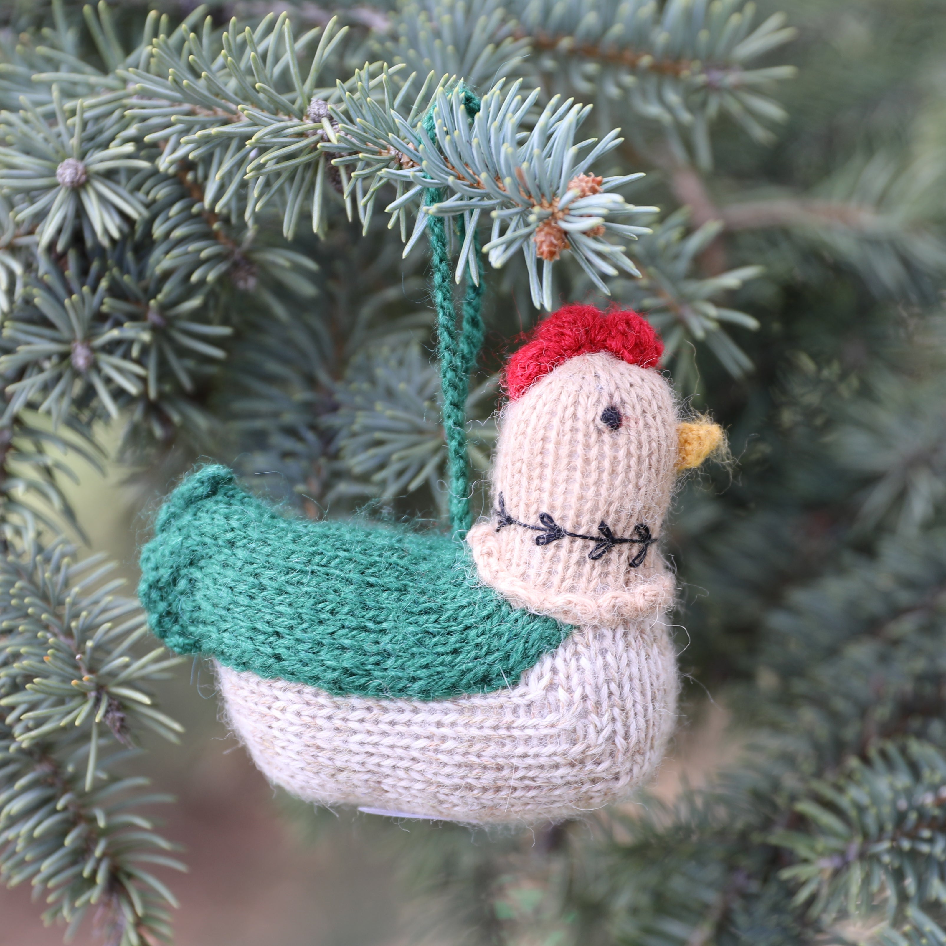 Hen Ornaments - set of 3