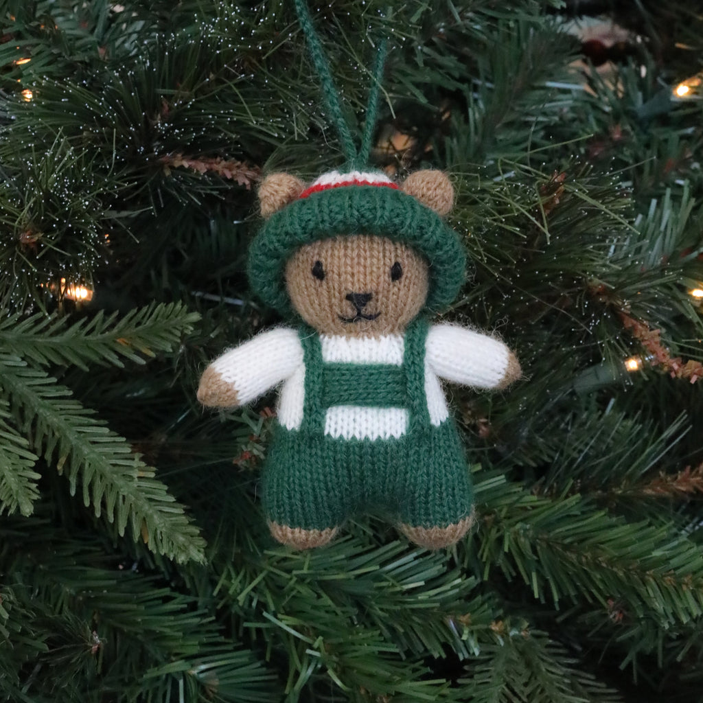 Swiss Christmas Bears Ornaments, set of 2