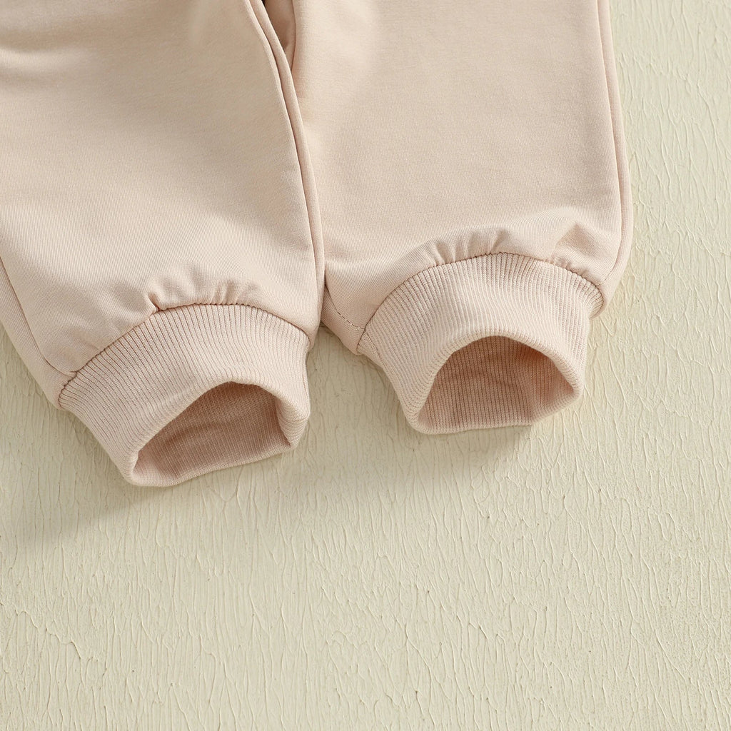 Baby Toddler Boys 2Pcs Autumn Long Sleeve Football Embroidery Top Drawstring Jogger Pants Set