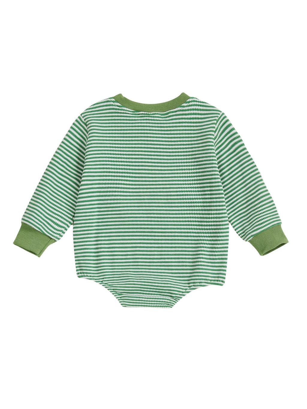 Baby Boy Fall Bubble Romper Casual Digger Tractor Embroidery Striped Long Sleeve Jumpsuit Infant Cute Outfit