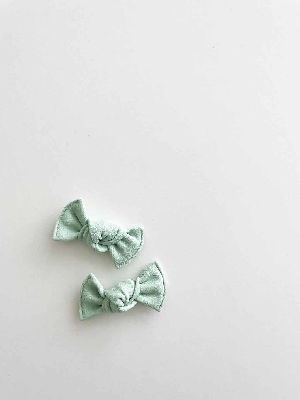 Light Sage Crepe Knot Bows